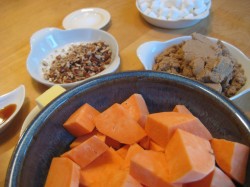 Ingredients for sweet potato casserole 