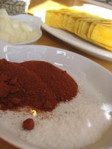 Seasonings and ingredients for homemade taco filling