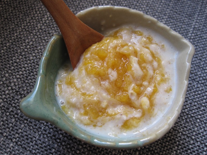 Oatmeal with Apricot Cinnamon puree