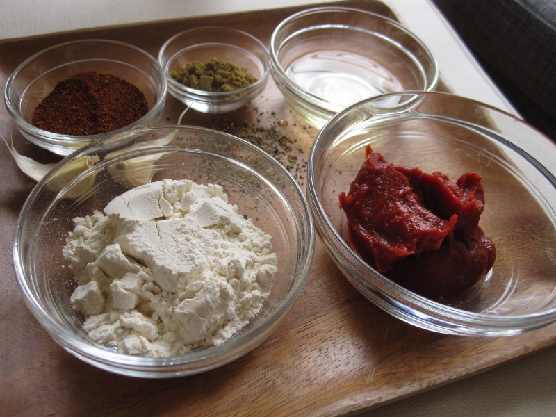 Ingredients for homemade enchilada sauce