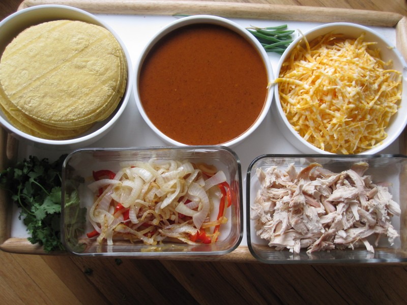 Ingredients for Chicken and Cheese Enchiladas