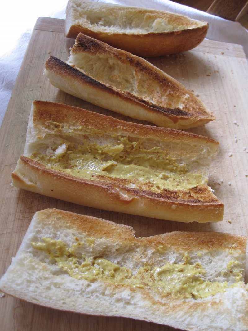 Baguettes with mustard