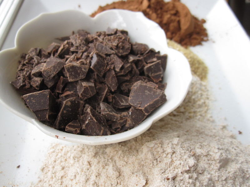 Ingredients for Whole-Grain Double Chocolate Muffins